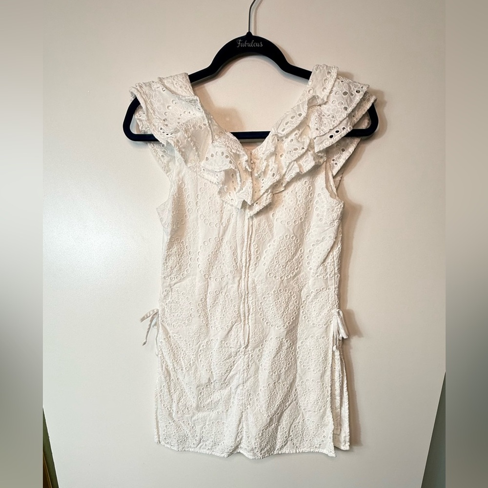 #552 Lilly Pulitzer Emiline White Eyelet Romper size 00 - Picture 5 of 11
